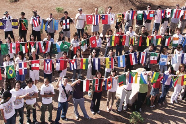International Student Flags - highlight